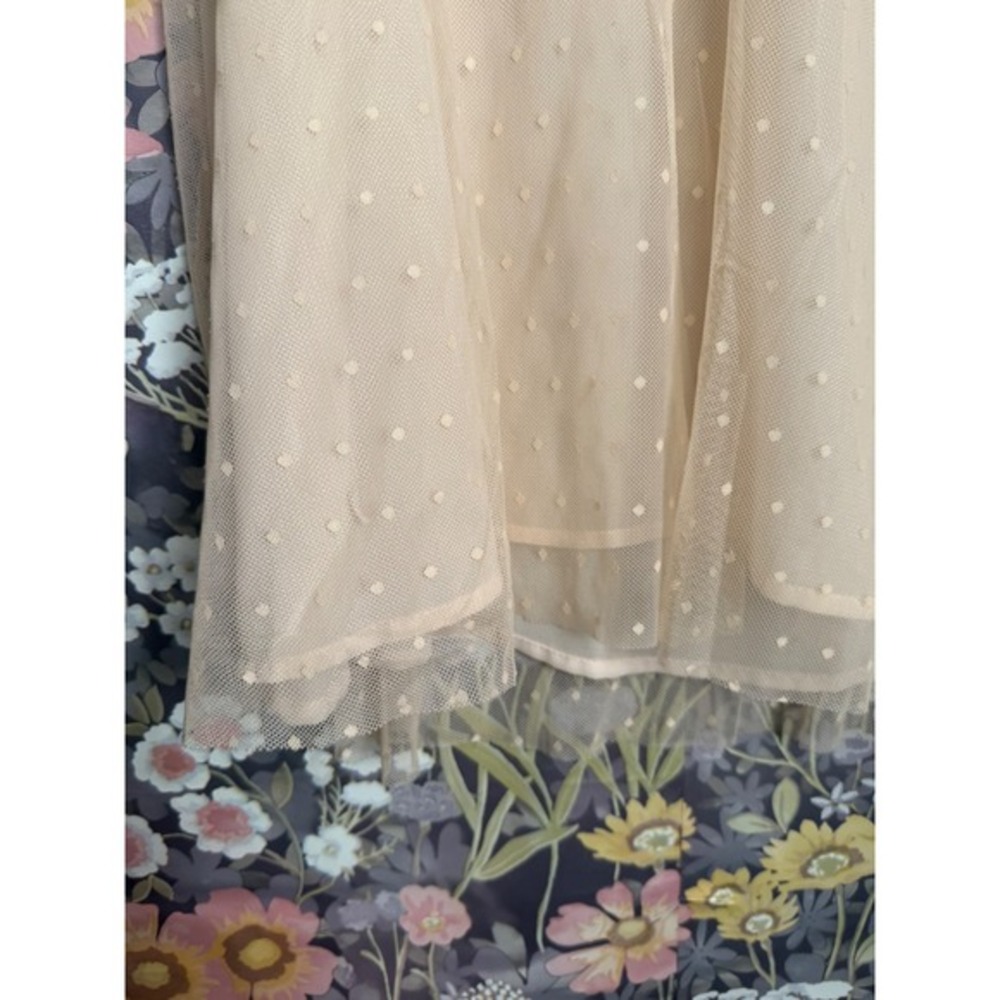 A Beautiful Soul Embroidered Floral Mesh Cami Top Dot Strappy Siza A - Picture 4 of 6